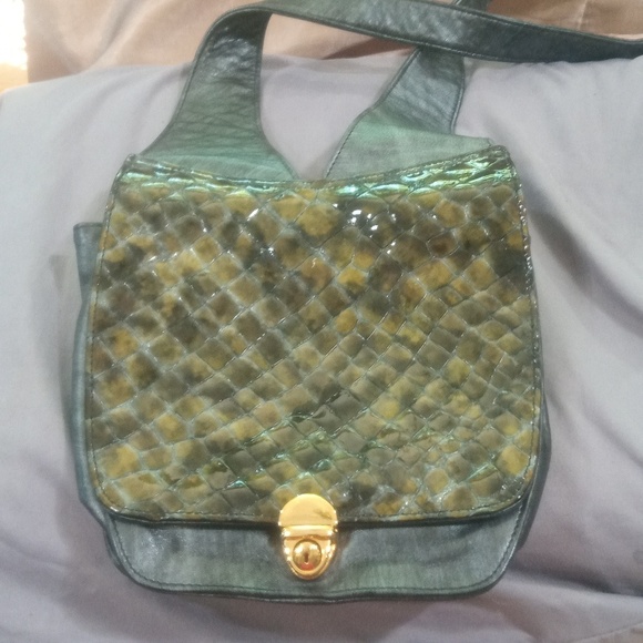 NWT leather (python?) bag - Picture 2 of 16